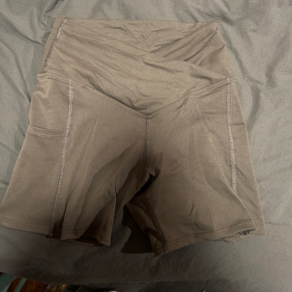 Grey spandex shorts